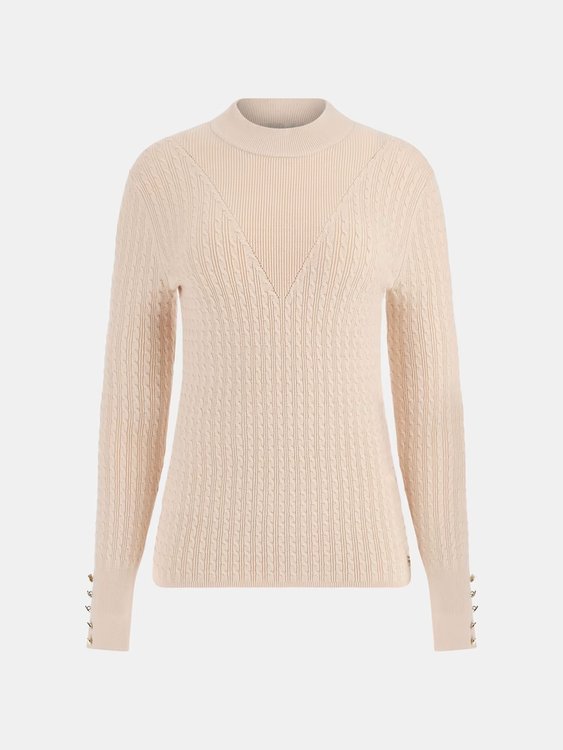 Luxusní Bettie svetr, Krémová barva, XS, S, M, L, XL