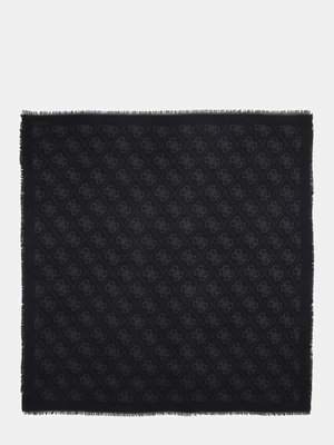 GUESS – Eliette Logo Kefiah šátek, Černá barva