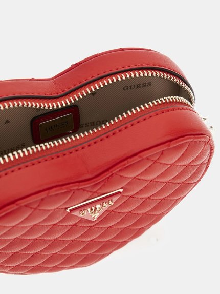 Módní Rianee Quilt Heart crossbody, Červená barva, 2024