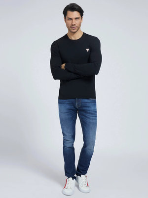 Logo triko – Guess, Černá barva Muži