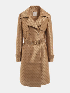 Luxusní Diletta kabát, Hnědá barva, S, M