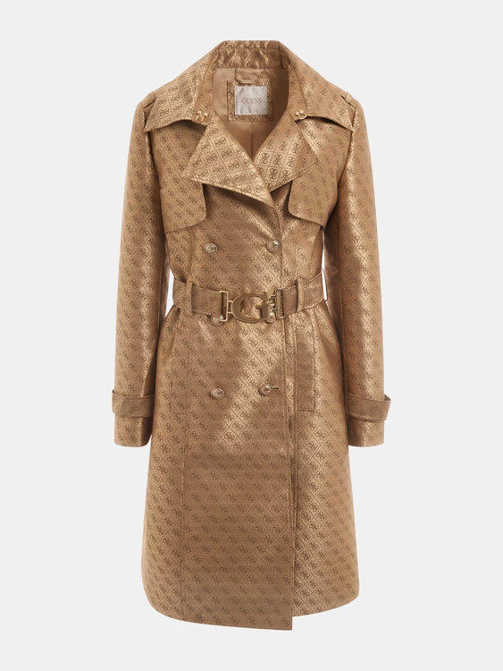 Luxusní Diletta kabát, Hnědá barva, S, M