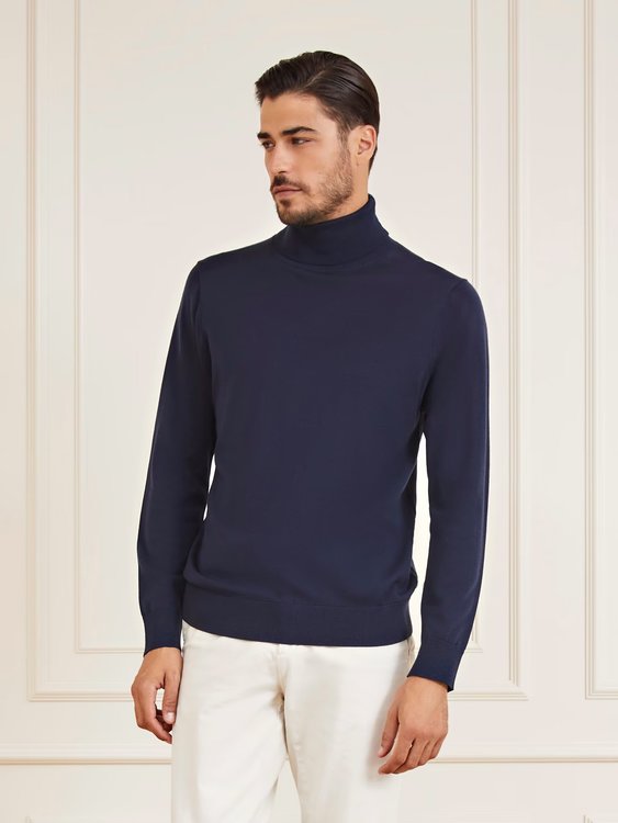 Marciano – Merino Essential svetr, Navy barva