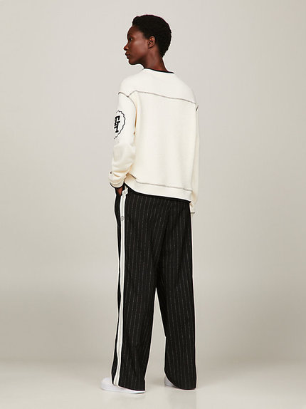 Módní Texture mikina, Krémová barva, 2024