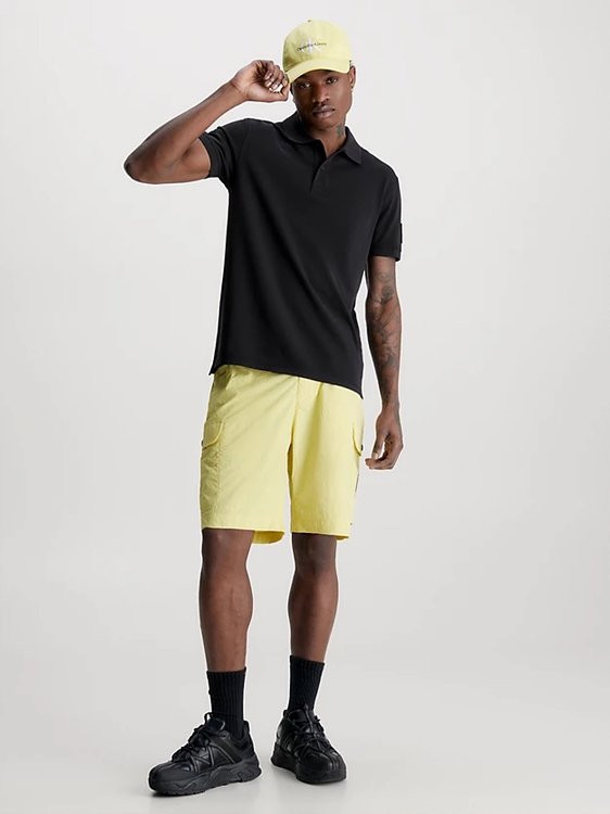 Luxusní Badge polo, Černá barva, XS, S, M, L, XL, XXL