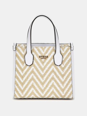 GUESS – Silvana 2 malá kabelka, Bílá, Multi barva