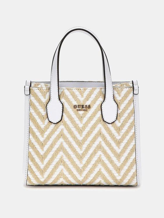 GUESS – Silvana 2 malá kabelka, Bílá, Multi barva
