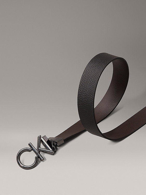 CK Metal Bombe pásek Černá, Hnědá barva Muži