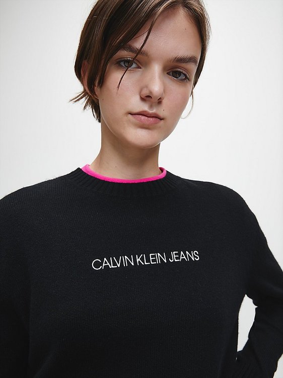 Luxusní Mixed Svetr, Černá barva, XS, S, M, L