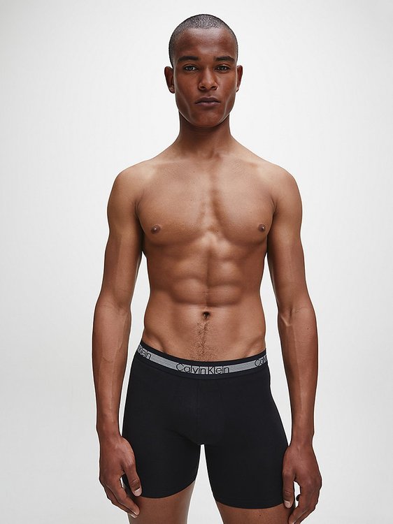 Cooling boxerky 3ks – Calvin Klein Underwear, Bílá, Černá, Multi, Šedá barva Muži
