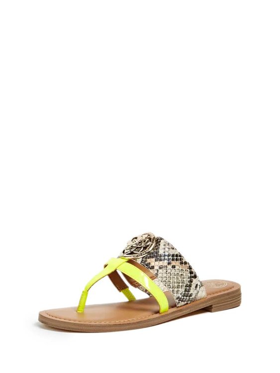 Guess – Genera žabky, Béžová, Hnědá, Žlutá barva