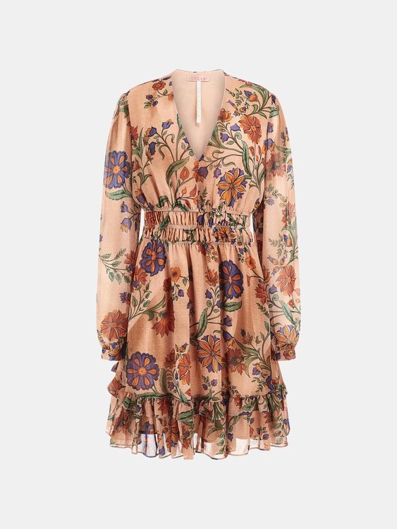 Luxusní Brigida šaty, Růžová barva, XS, S, M, L