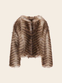 Nerissa Faux Fur bunda Hnědá barva Ženy