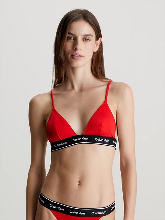 CK Meta Legacy plavky – Calvin Klein Swimwear, Červená barva Ženy