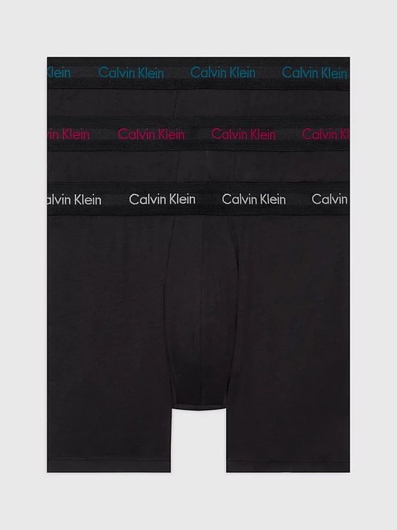 Calvin Klein Underwear – Cotton Stretch boxery 3ks, Černá barva
