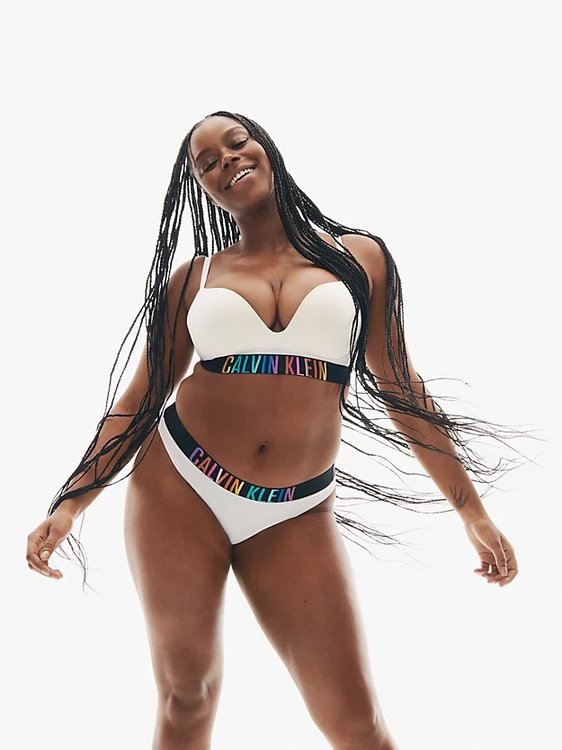 Intens Pride bikiny - Spodní díl – Calvin Klein Underwear, Bílá barva Ženy