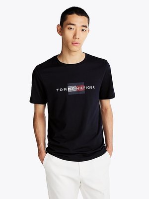 Tommy Hilfiger – Hilfiger Flag triko, Černá barva