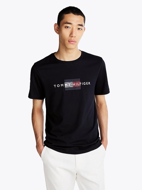 Tommy Hilfiger – Hilfiger Flag triko, Černá barva