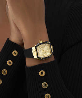 GUESS, Černá, Zlatá barva Phoenix hodinky