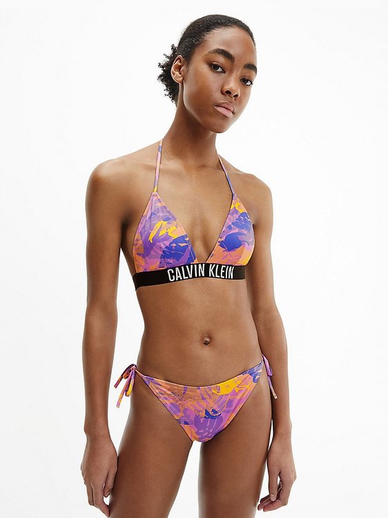 KW0KW01867-0GY plavky STRING SIDE TIE CHEEKY-PRINT – Calvin Klein Swimwear Ženy
