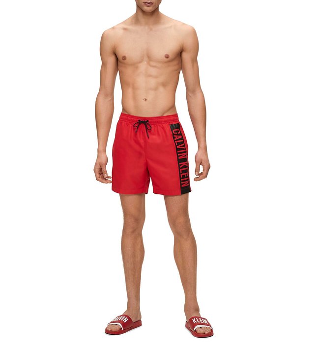 Calvin Klein Swimwear – Intense plavky, Červená barva