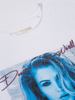 Guess, Bílá, Modrá barva Dreaming triko