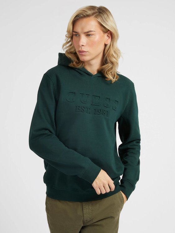 Guess – Beau mikina, Zelená barva