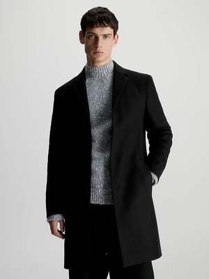 Calvin Klein – Wool Cashmere kabát, Černá barva