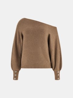 GUESS, Hnědá barva Isadora svetr