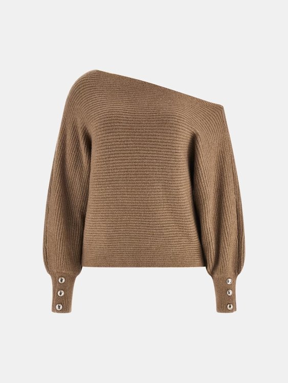 GUESS, Hnědá barva Isadora svetr