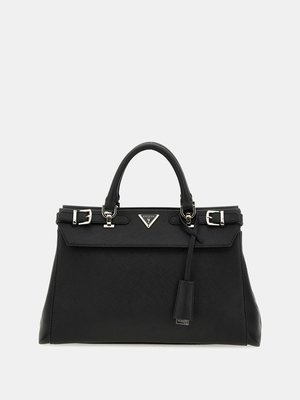 GUESS – Levante Luxury střední kabelka, Černá barva