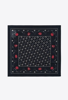 Monogram bandana šátek – Pinko, Černá barva Ženy