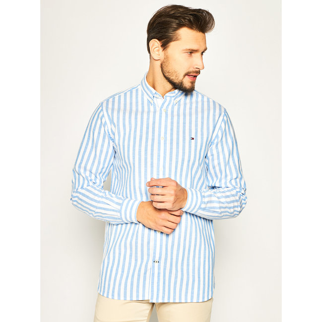 Stripe košile – Tommy Hilfiger, Bílá, Modrá barva Muži