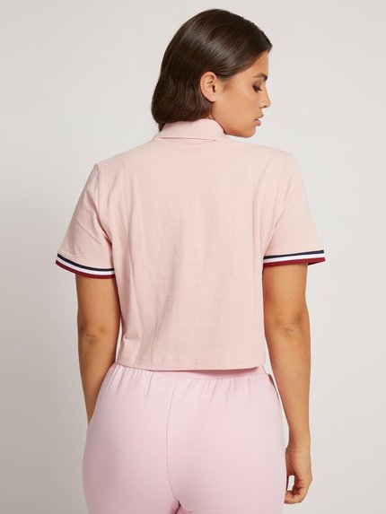 Guess, Růžová barva Alissa crop top