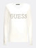 Guess, Bílá barva Front logo svetr