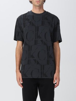 Calvin Klein Jeans – Logo aop triko, Černá, Šedá barva