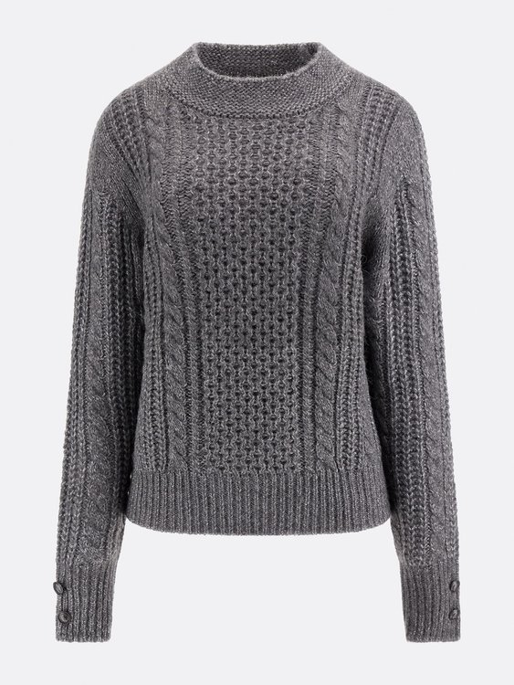 Luxusní Suzanne svetr, Šedá barva, XS, S, M