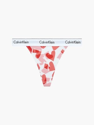 Calvin Klein Underwear – Modern Cotton tanga, Bílá, Červená barva