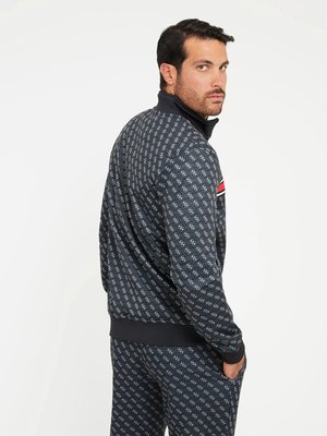 Korbin mikina na zip – GUESS, Černá barva Muži