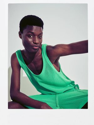 Crochet tílko – Calvin Klein Jeans, Zelená barva Muži