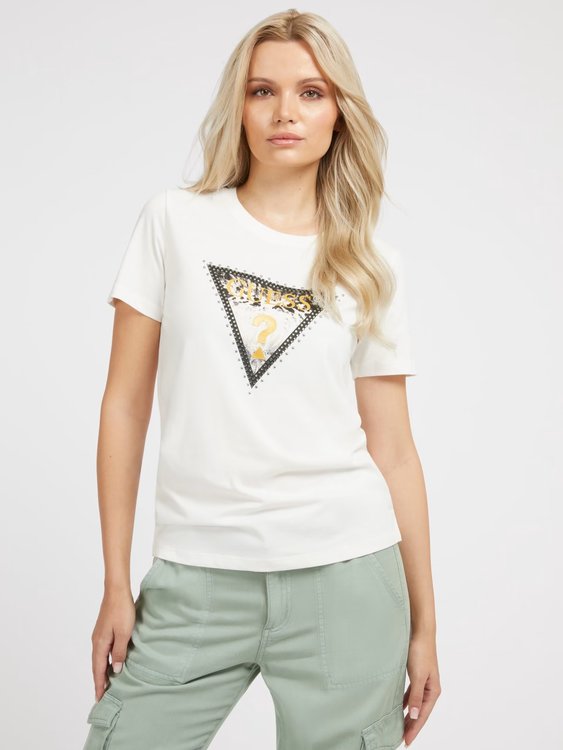 GUESS – Animal triko, Bílá barva