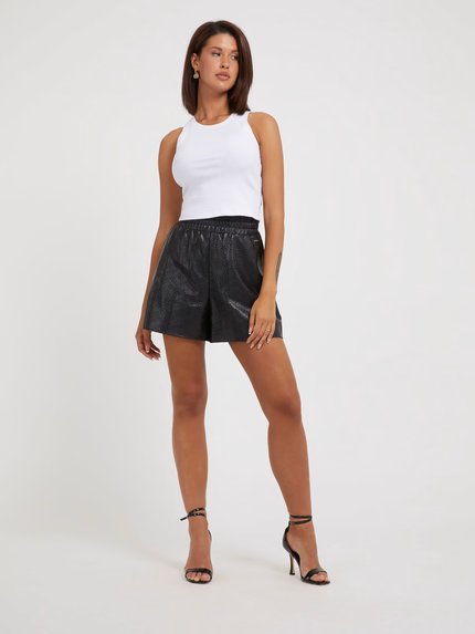 Módní Carola kraťasy, Černá barva, 2023