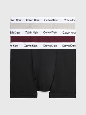 Calvin Klein Underwear – Cotton Stretch boxery 3ks, Černá, Červená barva