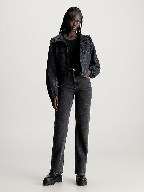 Módní Short Hooded bunda, Černá barva, 2024