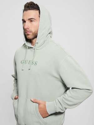 GUESS – Finch Terry mikina s kapucí, Zelená barva