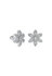 GUESS – White Lotus náušnice, Stříbrná barva