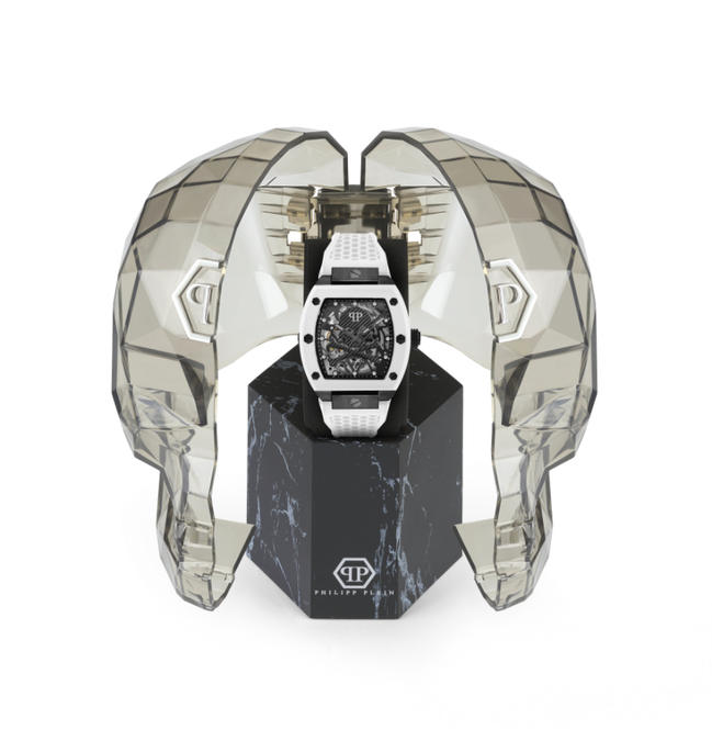 Luxusní THE $KELETON hodinky, Bílá, Černá barva, UNI