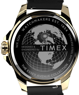 Luxusní Essex hodinky, Černá, Zlatá barva