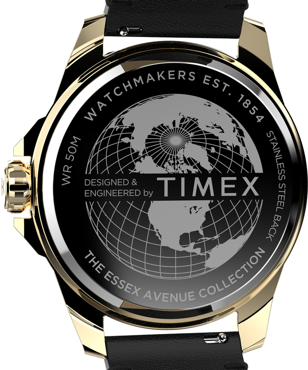 Luxusní Essex hodinky, Černá, Zlatá barva