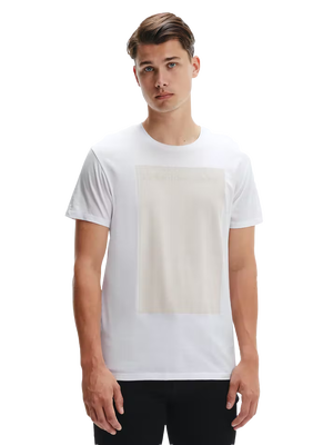 Calvin Klein Jeans – Bloncking center tričko, Bílá barva